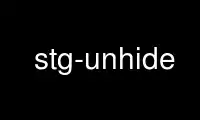 Run stg-unhide in OnWorks free hosting provider over Ubuntu Online, Fedora Online, Windows online emulator or MAC OS online emulator