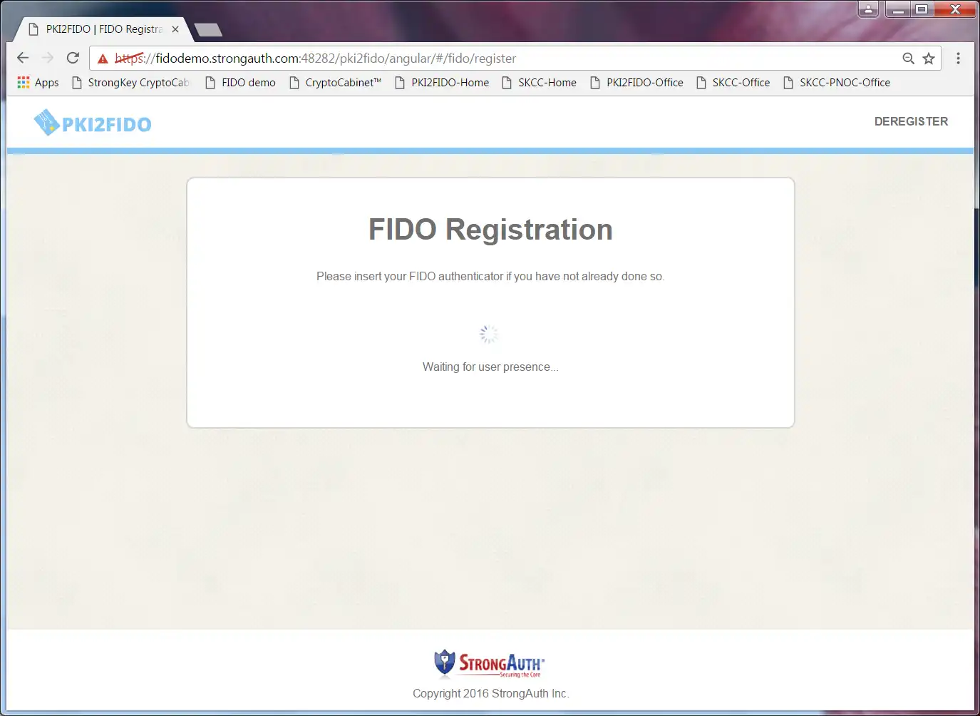 Download web tool or web app StrongKey PKI2FIDO