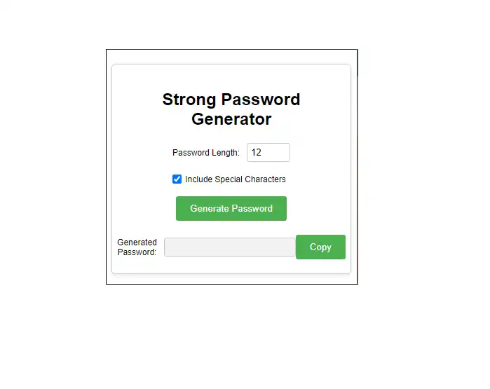 Download web tool or web app Strong Password Generator