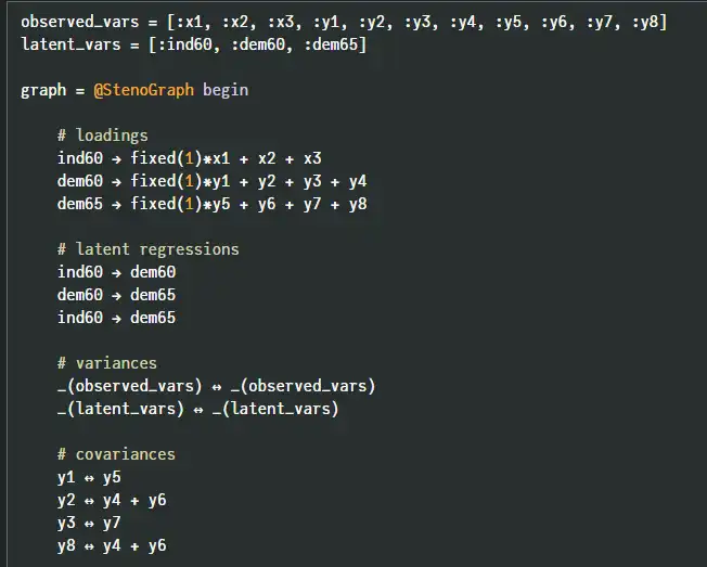 Download web tool or web app StructuralEquationModels.jl