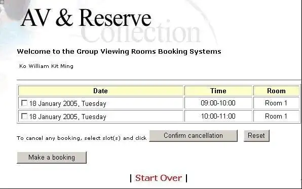 Download web tool or web app Study Room Booking System