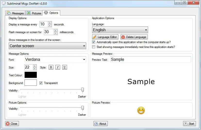 Download web tool or web app Subliminal Msgs DotNet