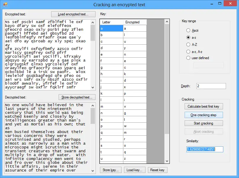 Download web tool or web app Substitution Cipher Toolkit to run in Windows online over Linux online