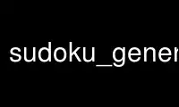 Run sudoku_generator in OnWorks free hosting provider over Ubuntu Online, Fedora Online, Windows online emulator or MAC OS online emulator