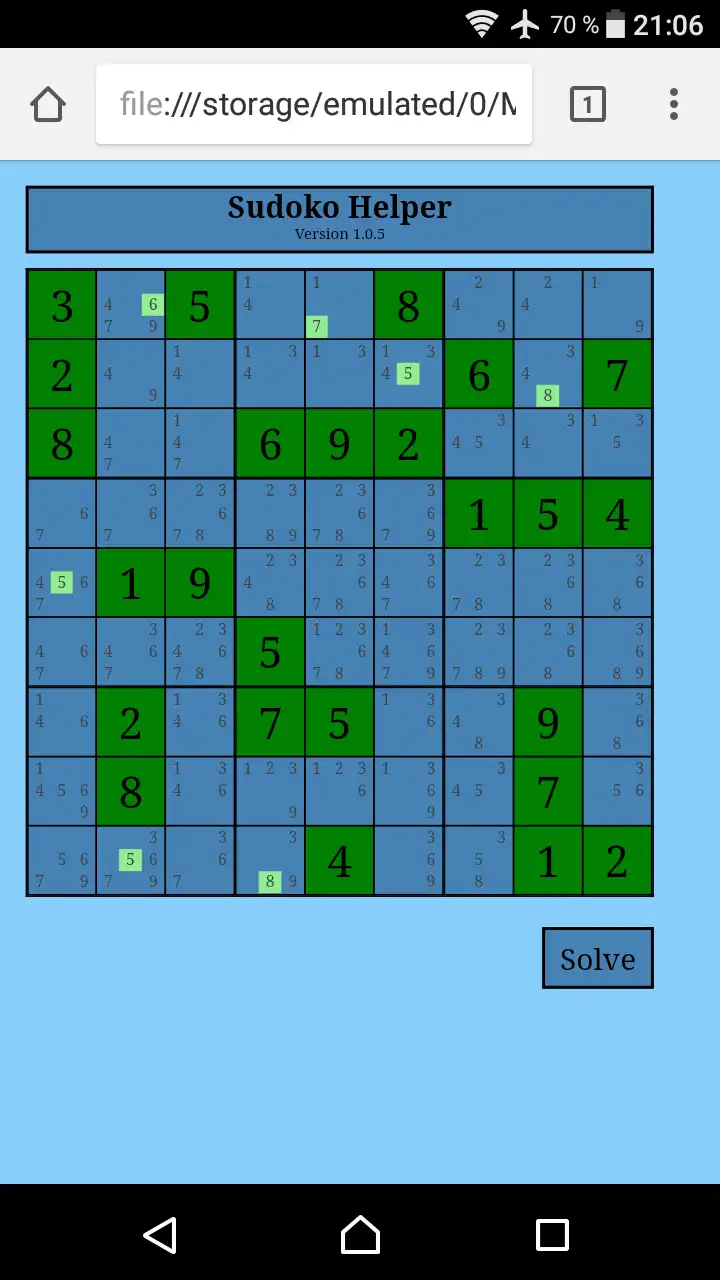 Download web tool or web app Sudoku Helper