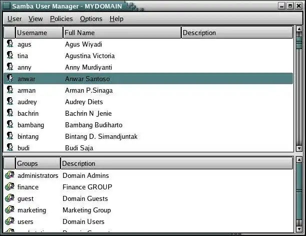 Download web tool or web app SUM-Samba User Manager