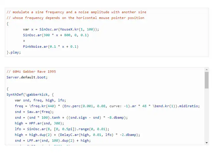 Download web tool or web app SuperCollider