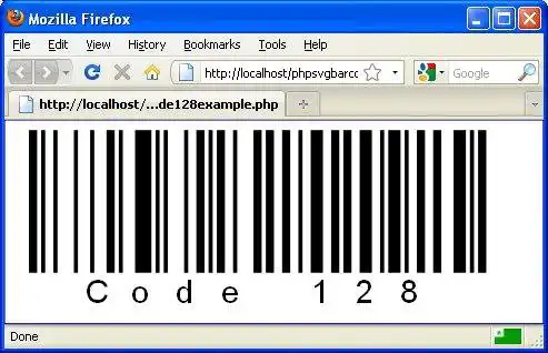 Download web tool or web app SVG barcode for PHP Application 