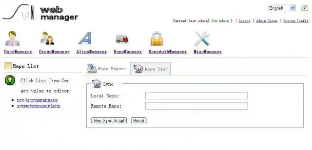 Download web tool or web app svnwebmanager4php