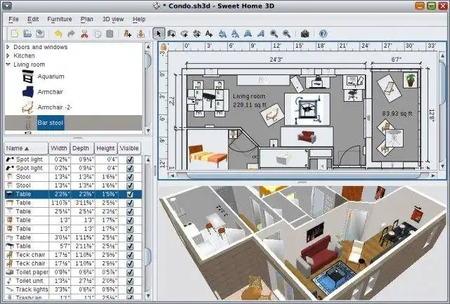 Download web tool or web app Sweet Home 3D