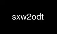 Run sxw2odt in OnWorks free hosting provider over Ubuntu Online, Fedora Online, Windows online emulator or MAC OS online emulator