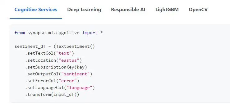 Download web tool or web app Synapse Machine Learning