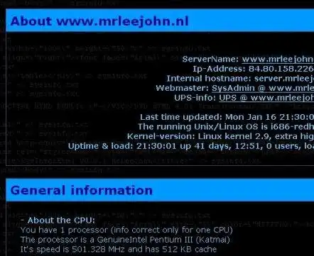 Download web tool or web app SysInfo2Html