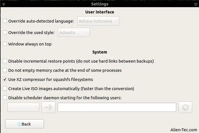 Download web tool or web app Systemback 2