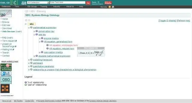 Download web tool or web app Systems Biology Ontology