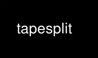 Run tapesplit in OnWorks free hosting provider over Ubuntu Online, Fedora Online, Windows online emulator or MAC OS online emulator