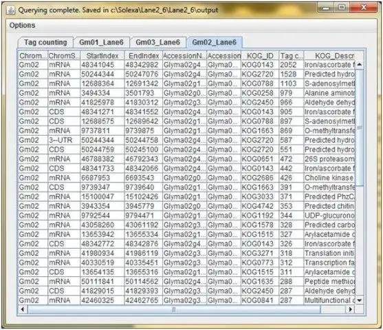 Download web tool or web app TASE: Illumina Solexa annotation