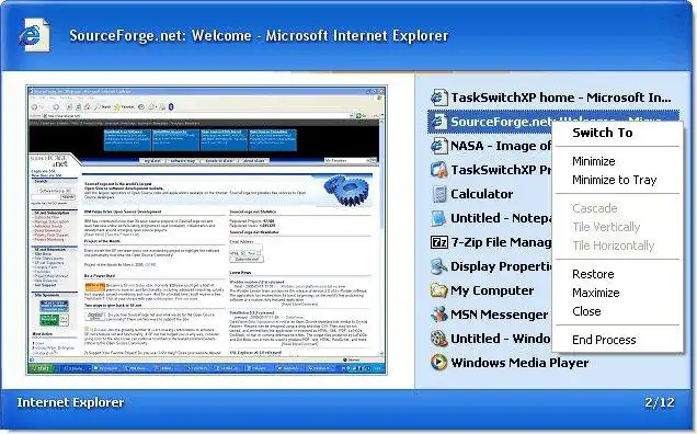 Download web tool or web app TaskSwitchXP