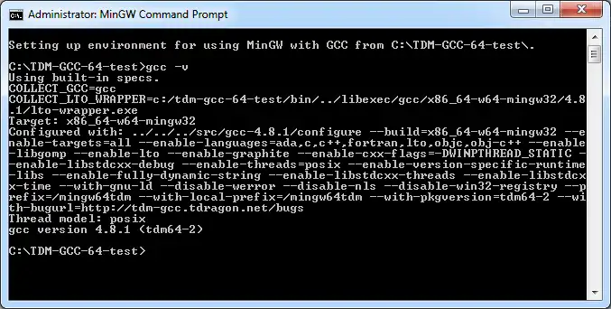 Descargue la herramienta web o la aplicación web TDM-GCC MinGW Compiler