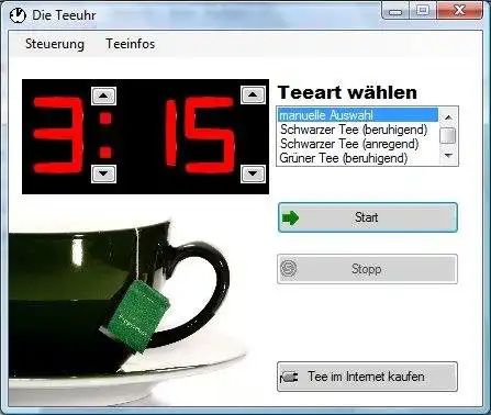 Download web tool or web app Teeuhr