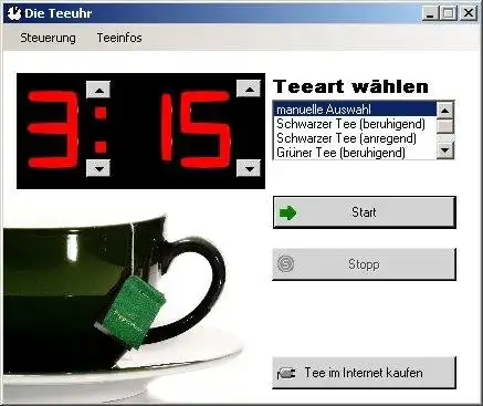 Download web tool or web app Teeuhr