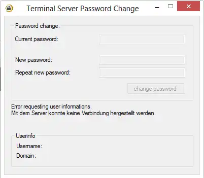 Download web tool or web app Terminal Server Password Change