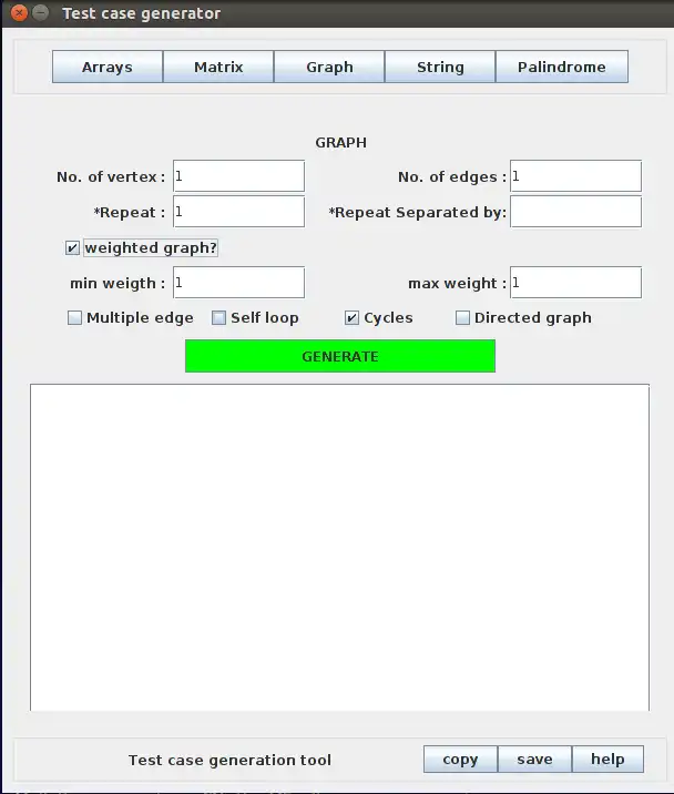 Download web tool or web app Test case generator