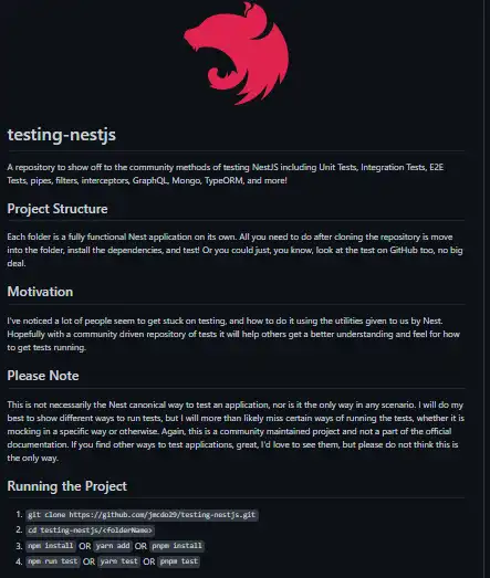 Download web tool or web app testing-nestjs