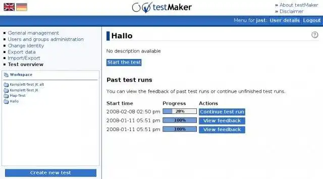 Télécharger l'outil Web ou l'application Web testMaker