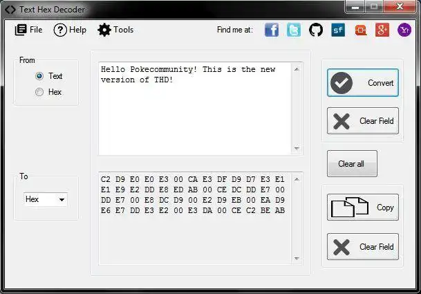 Download web tool or web app Text Hex Convert v2.1.1