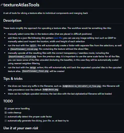 Download web tool or web app textureAtlasTools