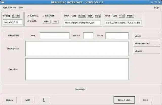 Download web tool or web app The Braincirc modelling environment