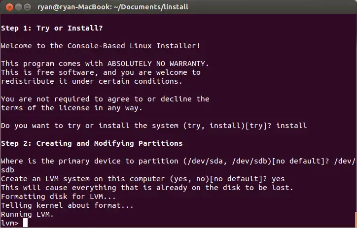 Download web tool or web app The Console-Based Linux Installer