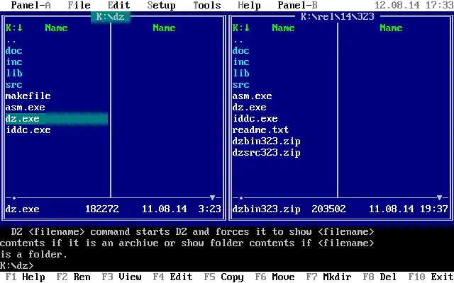 Download web tool or web app The Doszip Commander