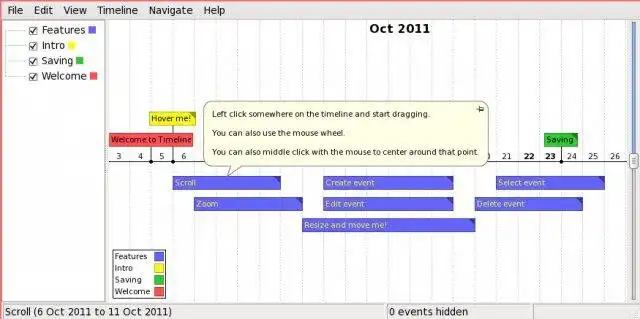 Download web tool or web app The Timeline Project to run in Linux online