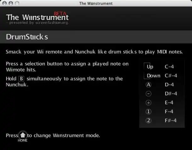 Download web tool or web app The Wiinstrument