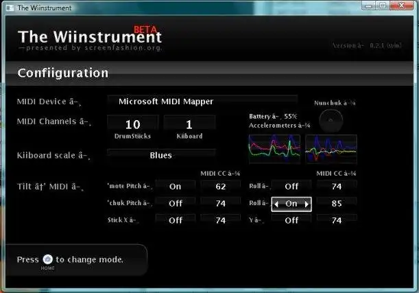 Download web tool or web app The Wiinstrument