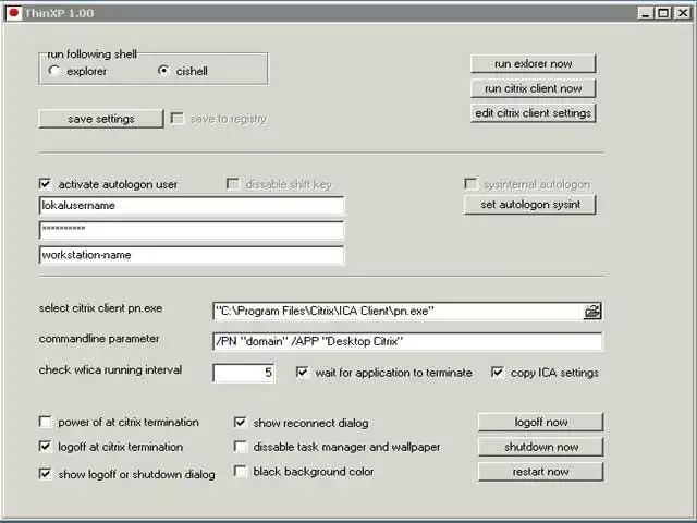 Download web tool or web app ThinXP