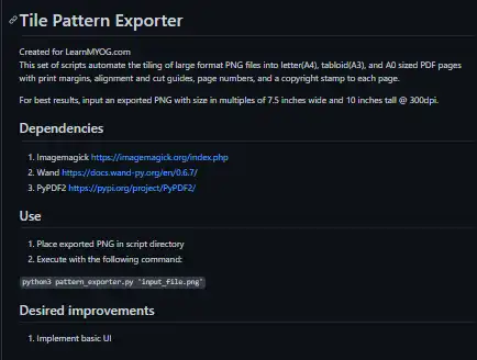 Download web tool or web app Tile Pattern Exporter