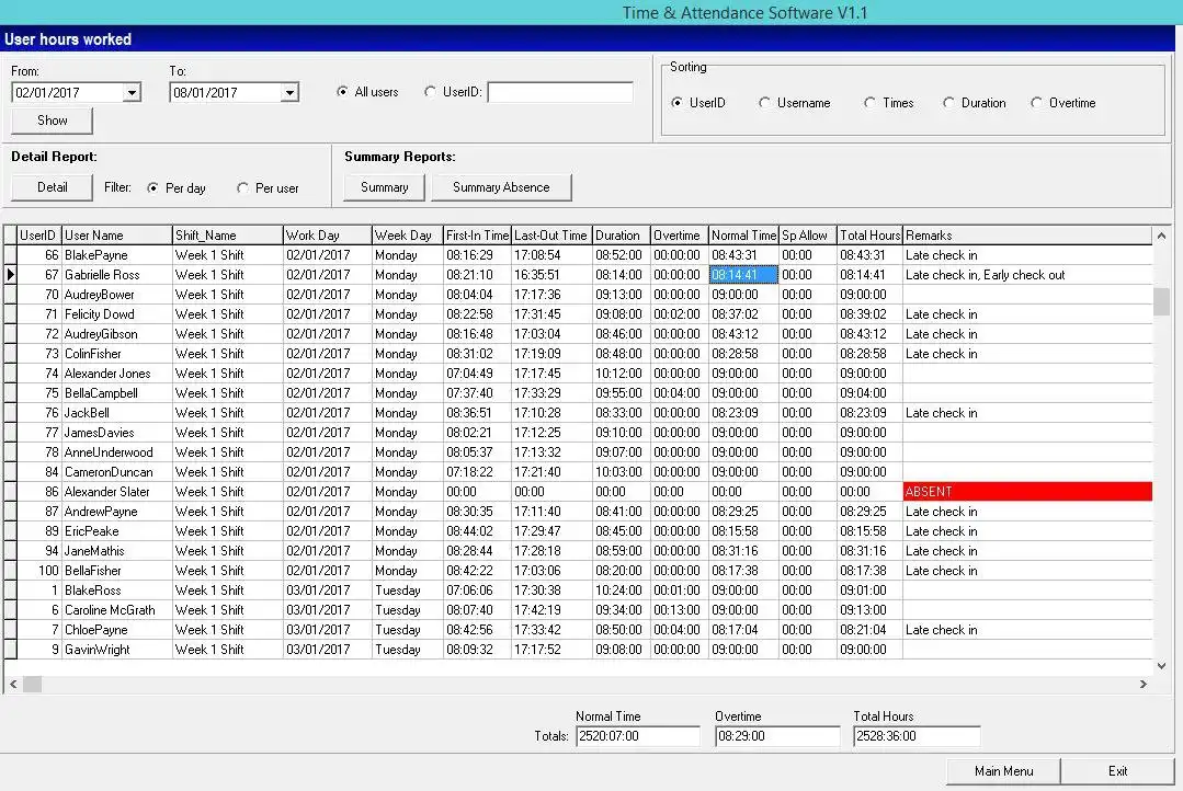 Download web tool or web app Time  Attendance Software