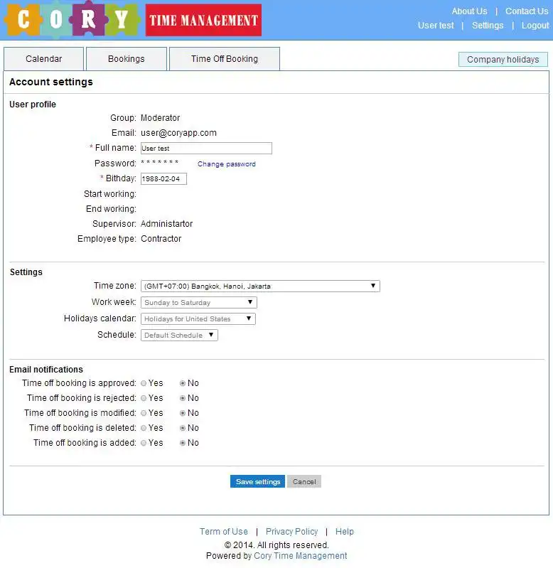 Download web tool or web app Time Management to run in Windows online over Linux online