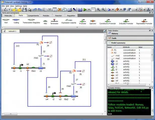 Download web tool or web app TinkerCell : CAD for Synthetic Biology