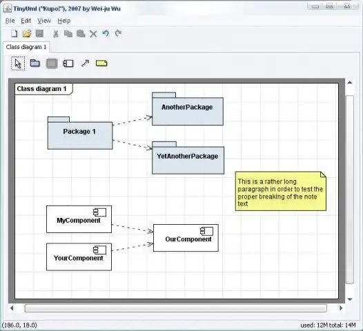 Download web tool or web app TinyUML -  free Java UML 2 editor