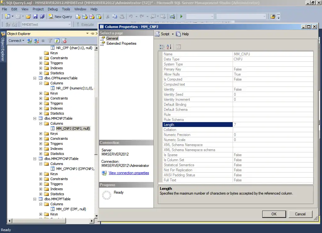 Download web tool or web app Tipo de Dados CPF/CNPJ para SQL Server