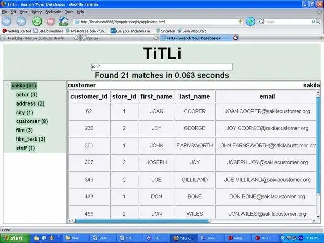 Download web tool or web app TiTLi - The  Database Search