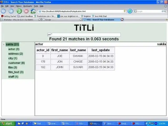 Download web tool or web app TiTLi - The  Database Search