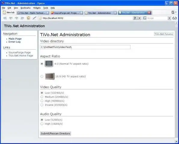 Download web tool or web app TiVo.Net