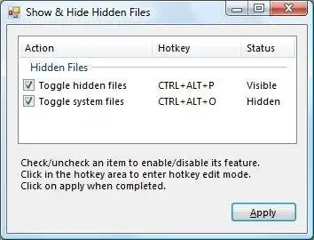 Download web tool or web app Toggle show hidden files