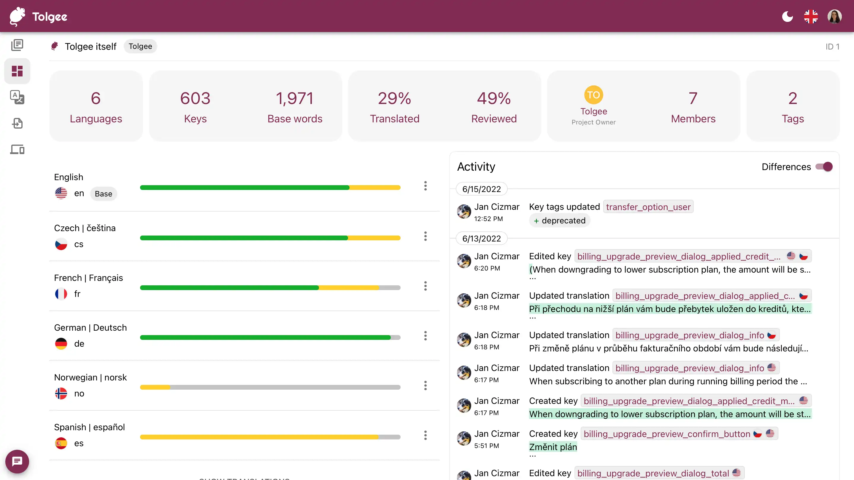 Download web tool or web app tolgee-platform