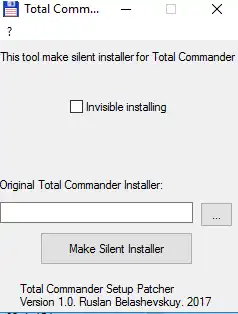 Download web tool or web app Total Commander Silent Setup Patcher